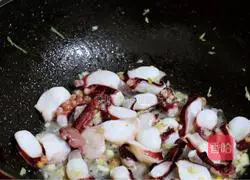 Illustration of how to stir-fry octopus 7