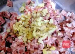 Illustration of how to make meat buns 1