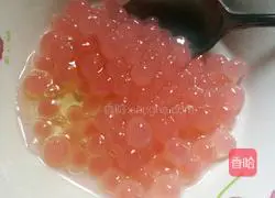 Mango grass jelly and sago recipe illustration 7