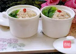 Illustration of how to make stewed lion head 19