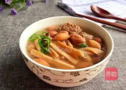 Illustration of how to make dried squid and peanut pork ribs soup 10