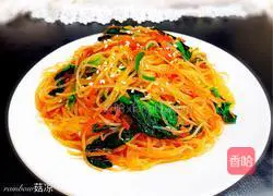 Illustration of how to make cold spinach vermicelli 10