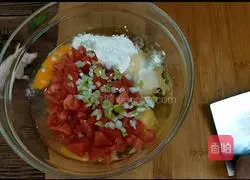 Illustration of how to make tomato egg pancake 2