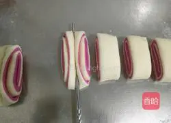 Illustration of how to make two-color flower oil rolls (how to make steamed buns) 14