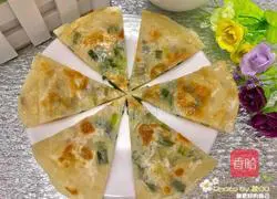 Illustration of how to make scallion pancakes 1