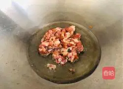 Illustration of how to make stir-fried minced meat with olives, green beans and green beans that you will never tire of eating 2