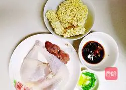 Illustration of how to make chicken thighs and chicken sauce noodles 1