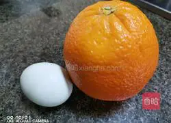 Illustration of how to make orange egg custard 2