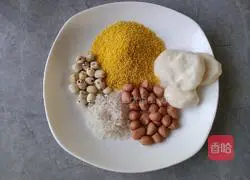 Illustration of how to make water chestnut grain rice paste 1