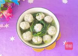 Illustration of how to make water spinach and dumpling soup 15