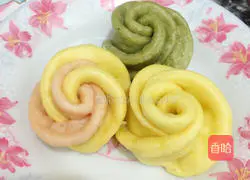 Illustration of how to make rose steamed buns 14