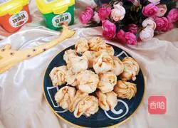 Illustration of how to make sauce-flavored flower rolls 15