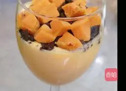 Papaya Oreo Sweet Potato Yogurt Cup Illustration of how to do it 4