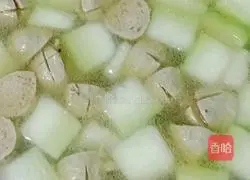 Winter Melon and Meatball Soup Recipe Illustration 7