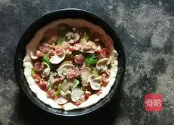 Illustration of how to make grilled sausage and vegetable pizza 7