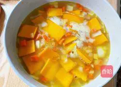 French pumpkin thick Illustration of how to make soup 5