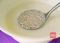 Illustration of how to make fruit milk-flavored sago 7