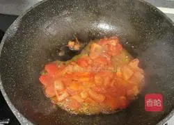 Illustration of tomato, cabbage and tofu soup 2