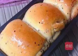 #afternoon tea#Black sesame bean paste toast recipe illustration 15