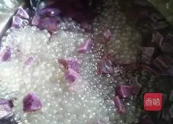 Illustration of how to make purple sweet potato and sago 15