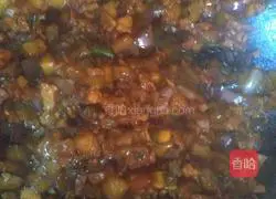 Illustration of home-made diced eggplant noodles 5