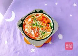 Illustration of how to make carrot and shrimp noodles 13