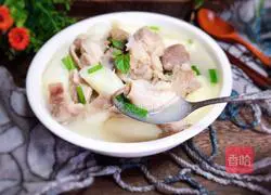 Yam Pork Belly and Big Bone Soup Recipe Illustration 16