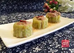 Illustration of how to make bitter melon stuffed with meat 7