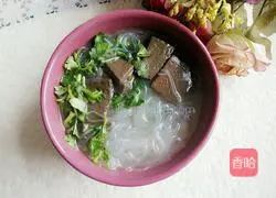 Illustration of how to make sheep blood vermicelli soup 12