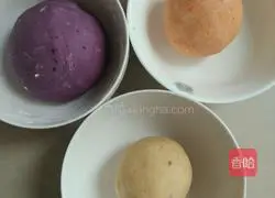 Three-color taro balls (handmade) illustration 7