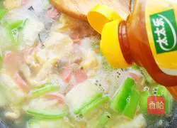 Illustration of how to make eight-edge melon in soup 12