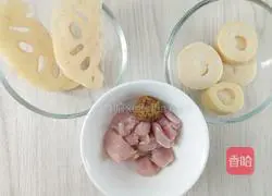 Illustration of family soup recipe of fig and lotus root soup to moisten the intestines and aid digestion 1