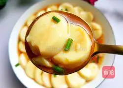 Illustration of how to make minced meat, steamed eggs and tofu 2