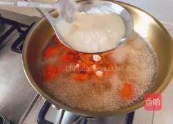 Illustration of a simple recipe for tomato pimple soup 4