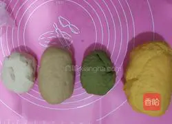 How to make colorful bean paste buns 3