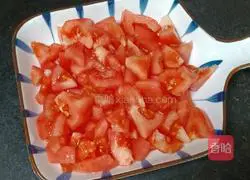 Illustration of tomato and egg braised noodles 2