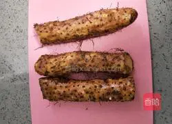 Illustration of how to make yam pancake#baby food supplement#1