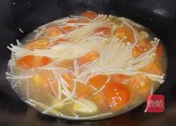 Enoki mushrooms Tomato soup recipe 9