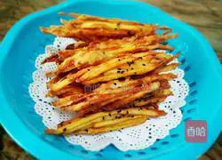 Illustration of how to make sweet potato shreds 1