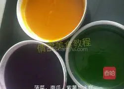 Illustration of how to make hydrangea steamed buns 2