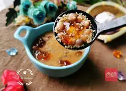 Illustration of how to make peach gum and millet soup 8