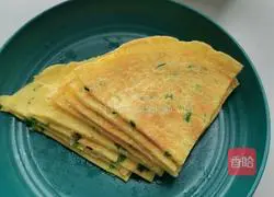 Illustration of how to make green onion egg pancake 12
