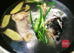 Fish head Illustration of how to make tofu soup 6