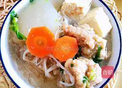 Frozen Tofu Vermicelli Ball Soup Illustration of how to do it 9