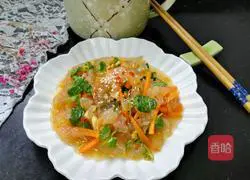 Illustration of how to make spicy and sour jellyfish shreds 10