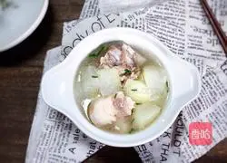 Illustration of making pork belly and winter melon soup 13