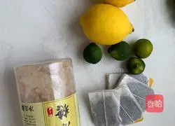 Illustration of homemade kumquat lemon iced tea 1