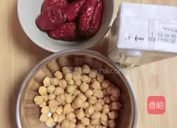 Illustration of how to make red date and chickpea milk soup (supplementing calcium and blood) 2