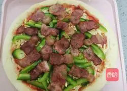 Illustration of how to make bacon pizza 16