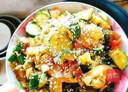 Illustration of how to make cold egg cucumber 13